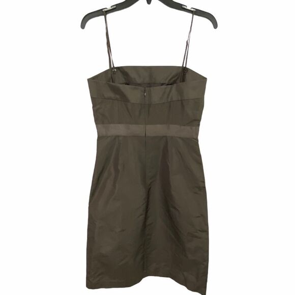 J. Crew Brown Silk Sleeveless Cocktail Dress Size 6 - Picture 8 of 8
